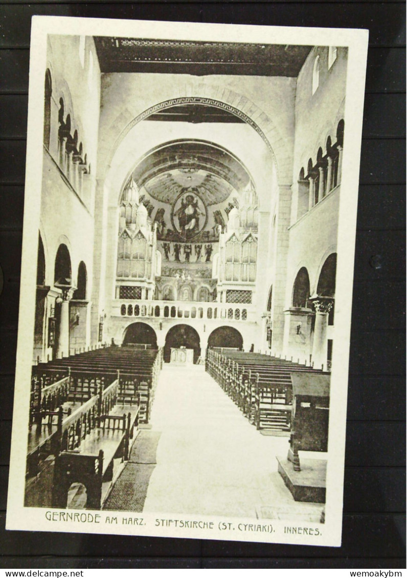 DR:  Ansichtskarte Gernrode A. Harz, Stiftskirche (ST.CYRIAKI) - Nicht Gelaufen, Um 1926 - Quedlinburg