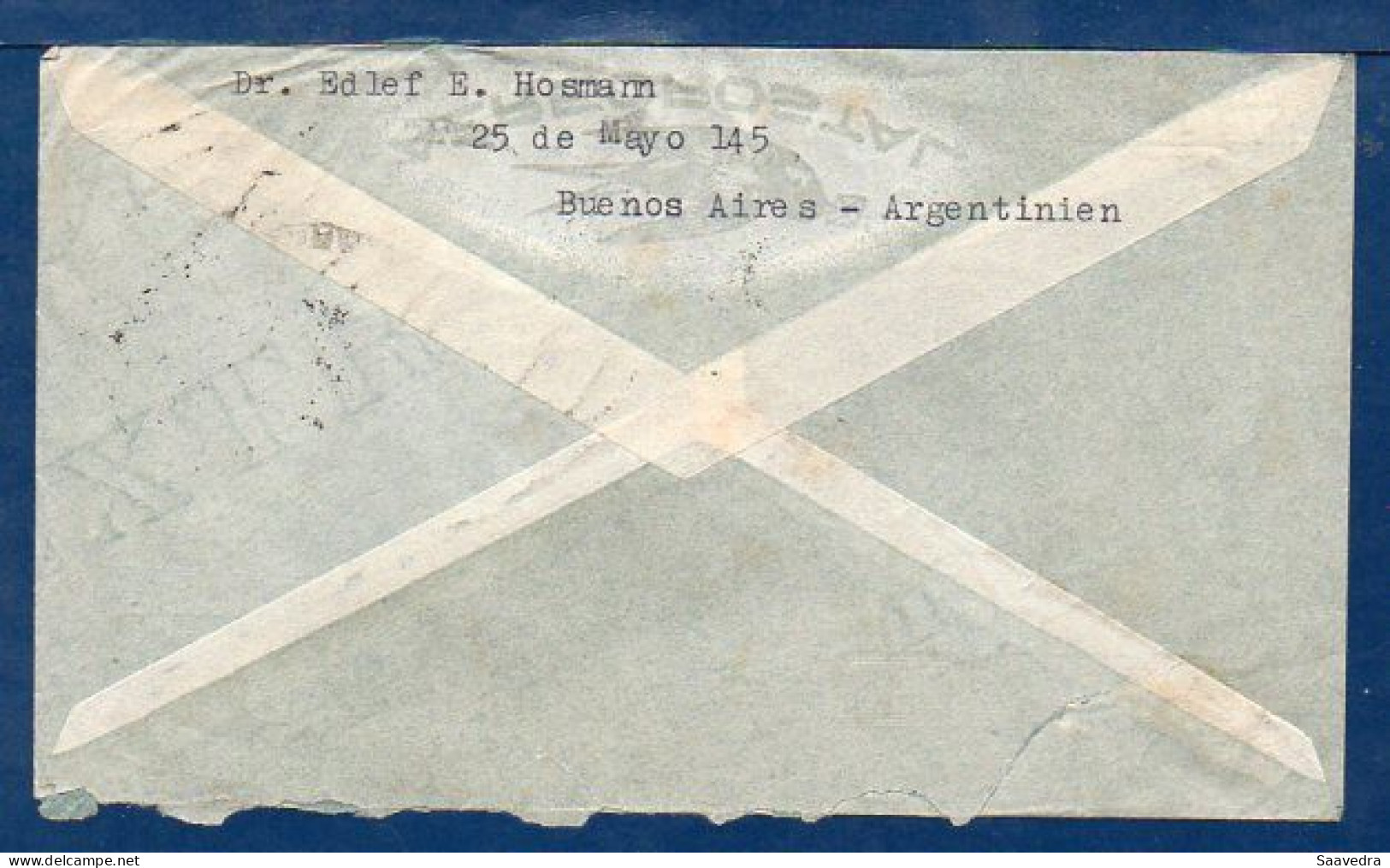 Argentina To Netherlands, 1937, Via Condor, Flight L-234, Catapulted From Westfalen  (074) - Storia Postale