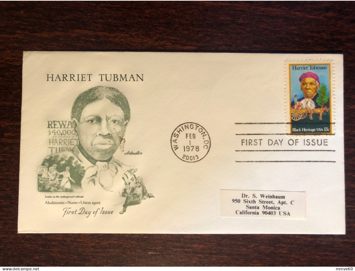 USA FDC COVER 1978 YEAR NURSE TUBMAN HEALTH MEDICINE STAMPS - 1971-1980