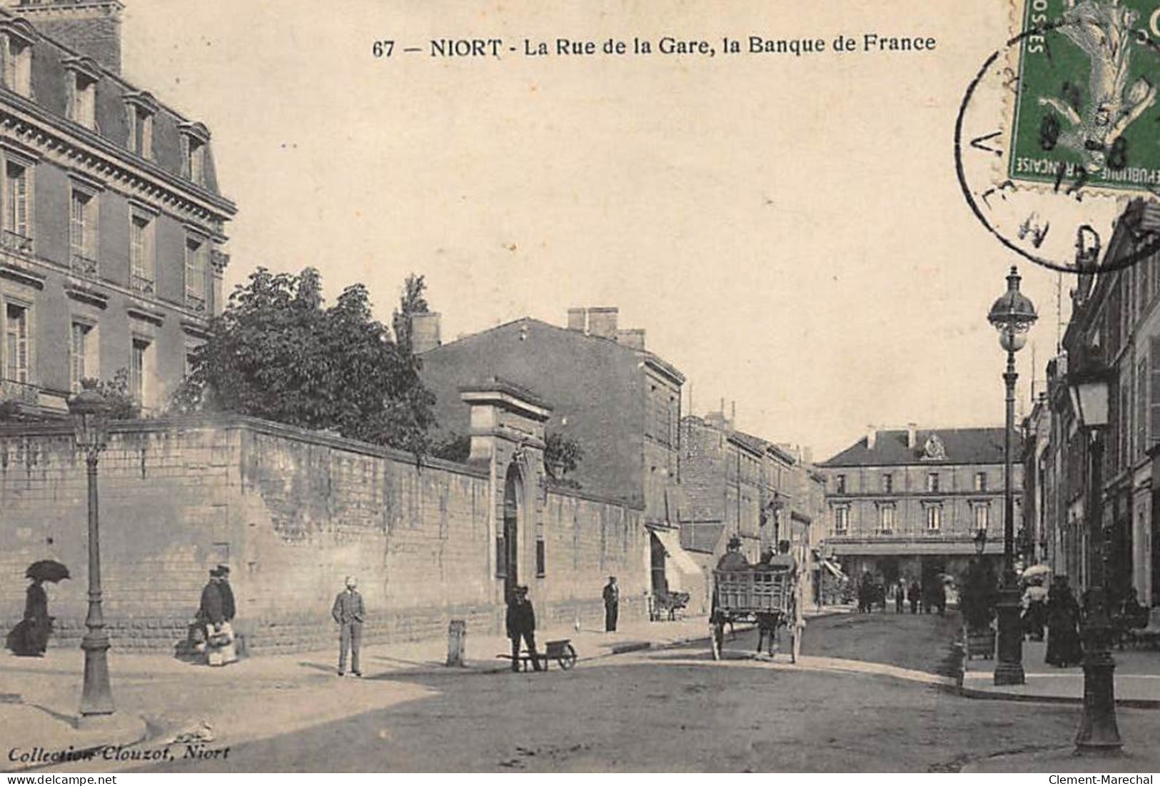 NIORT : La Rue De La Gare La Banque De France - Etat - Banques