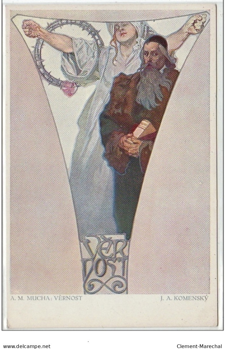 MUCHA Alphonse : Période Tchèque (carte Sur Papier épais) Vers 1920 - Très Bon état - Mucha, Alphonse