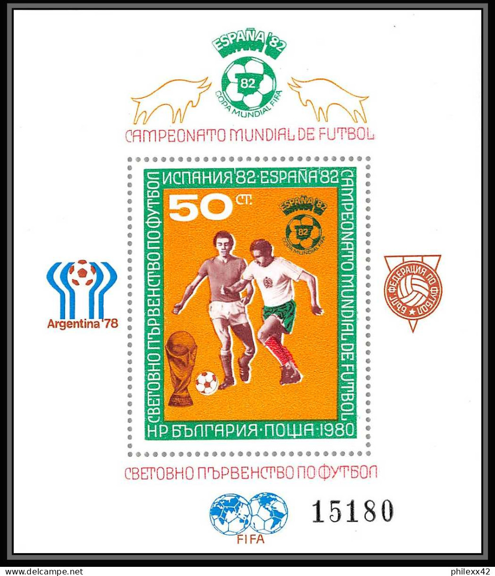 465 Football (Soccer) Argentina 78 - Neuf ** MNH - Bulgarie (Bulgaria) Bl 104 - 1978 – Argentina