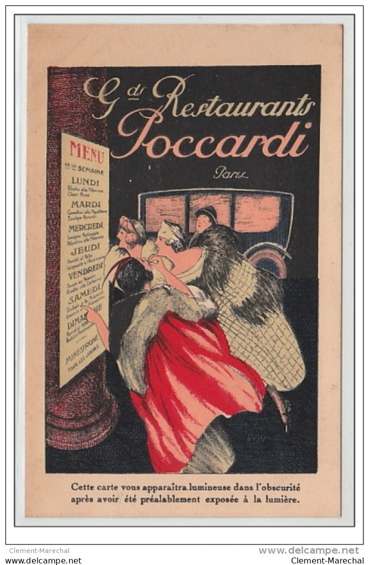 CAPPIELLO : Publicité Pour Les Grands Restaurant Poccardi A  Paris Vers 1910 - Très Bon état - Cappiello