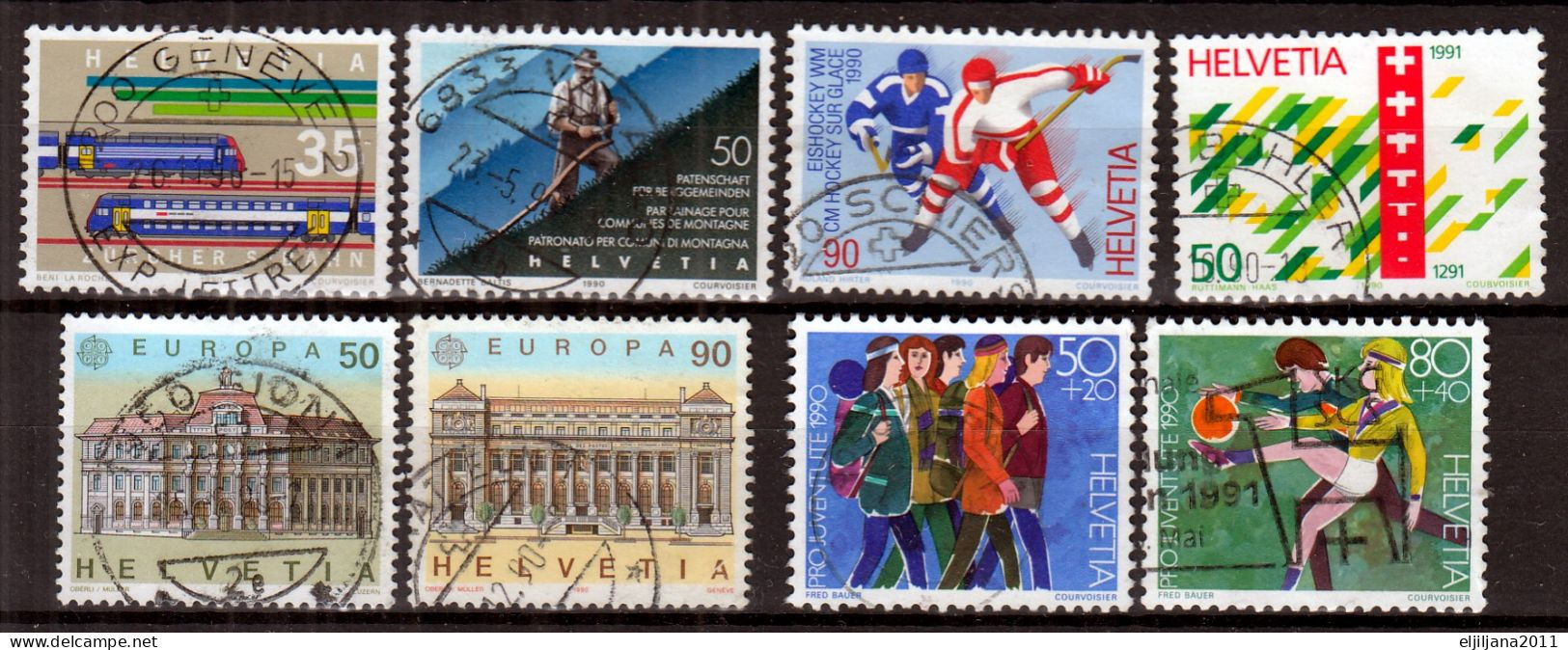 Switzerland / Helvetia / Schweiz / Suisse 1989 - 1990 ⁕ Nice Collection / Lot Of 21 Used Stamps - See All Scan - Usados