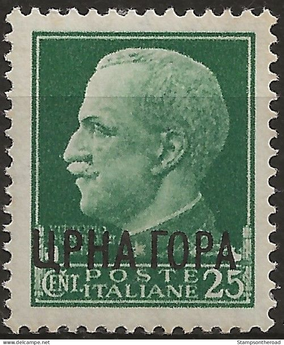 OIMO19N - 1941 Occ. Milit. Ital. MONTENEGRO, Sass. Nr. 19, Francobollo Nuovo Senza Linguella **/ - Montenegro