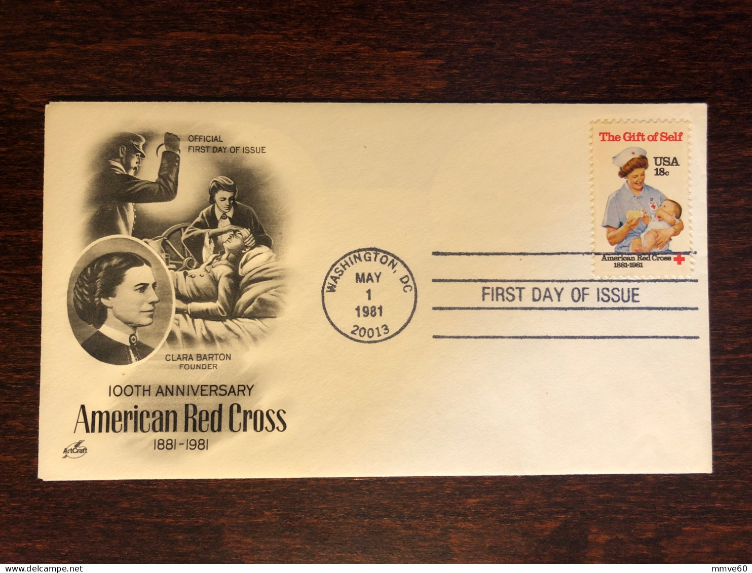 USA FDC COVER 1981 YEAR RED CROSS NURSE HEALTH MEDICINE STAMPS - 1981-1990