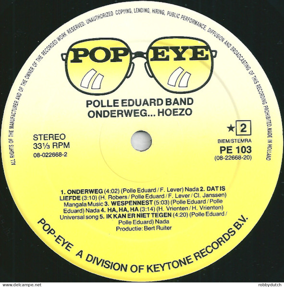 * LP *  POLLE EDUARD BAND - ONDERWEG...HOEZO? (Europe 1983 EX) - Autres - Musique Néerlandaise