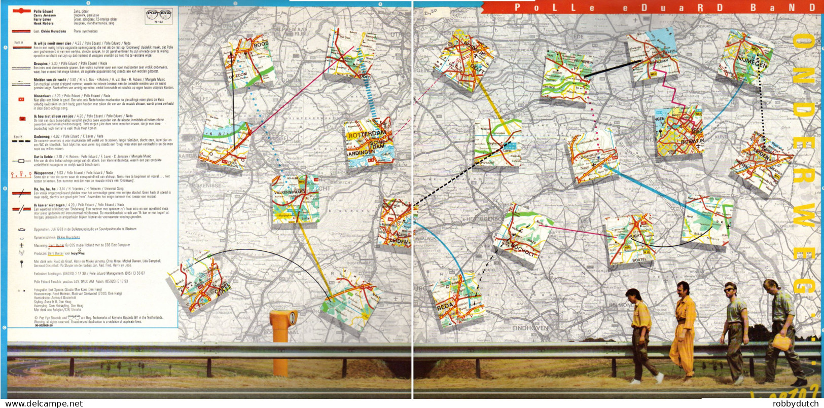* LP *  POLLE EDUARD BAND - ONDERWEG...HOEZO? (Gatefold Incl. Poster) (Europe 1983 EX) - Autres - Musique Néerlandaise