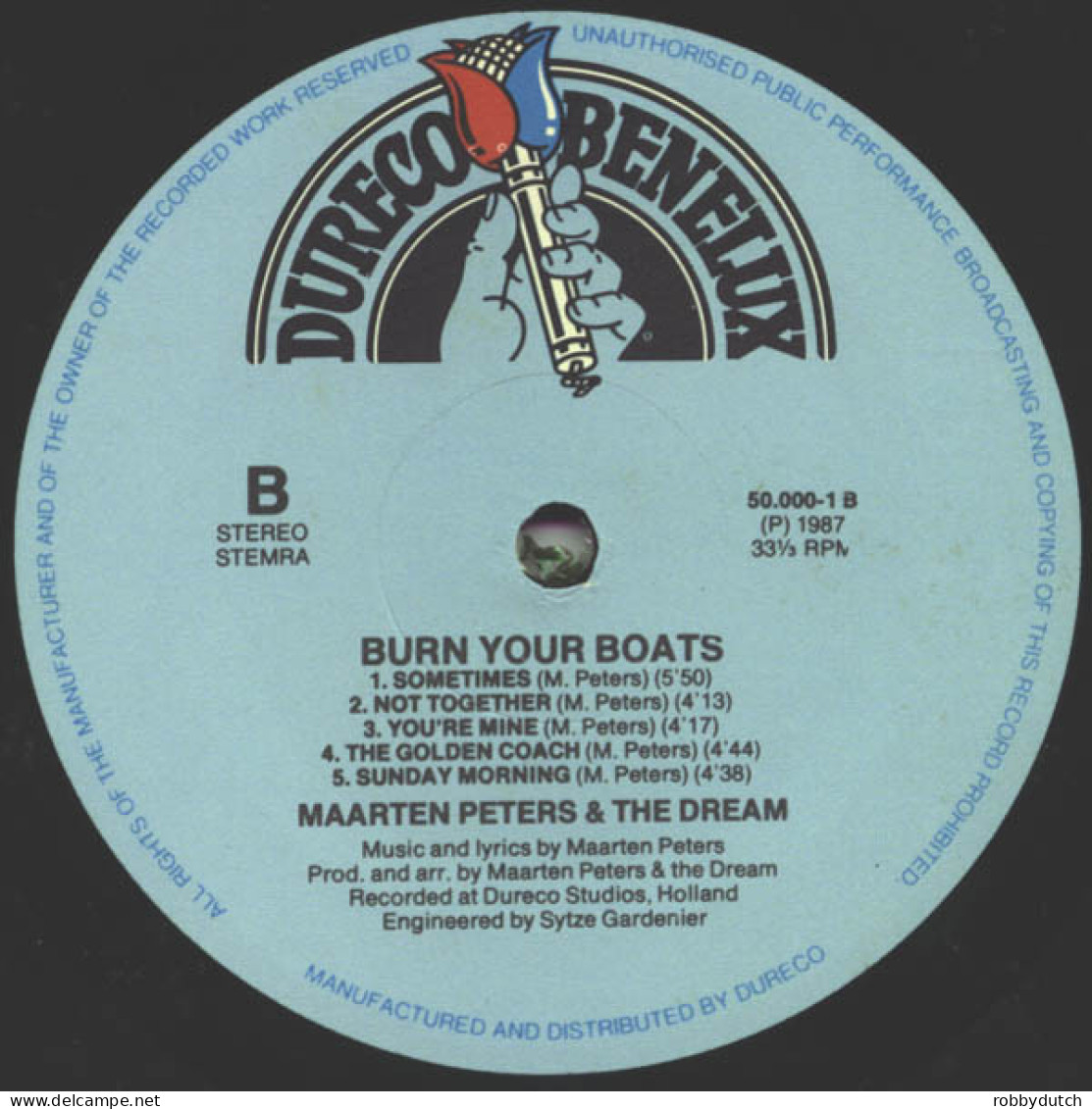 * LP *  MAARTEN PETERS & THE DREAM - BURN YOUR BOATS (Holland 1987 EX-) - Disco & Pop