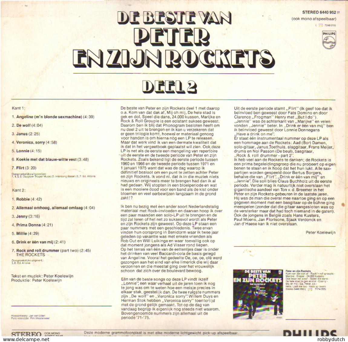 * LP *  DE BESTE VAN PETER EN ZIJN ROCKETS Deel 2 (Holland 1971 EX) - Other - Dutch Music