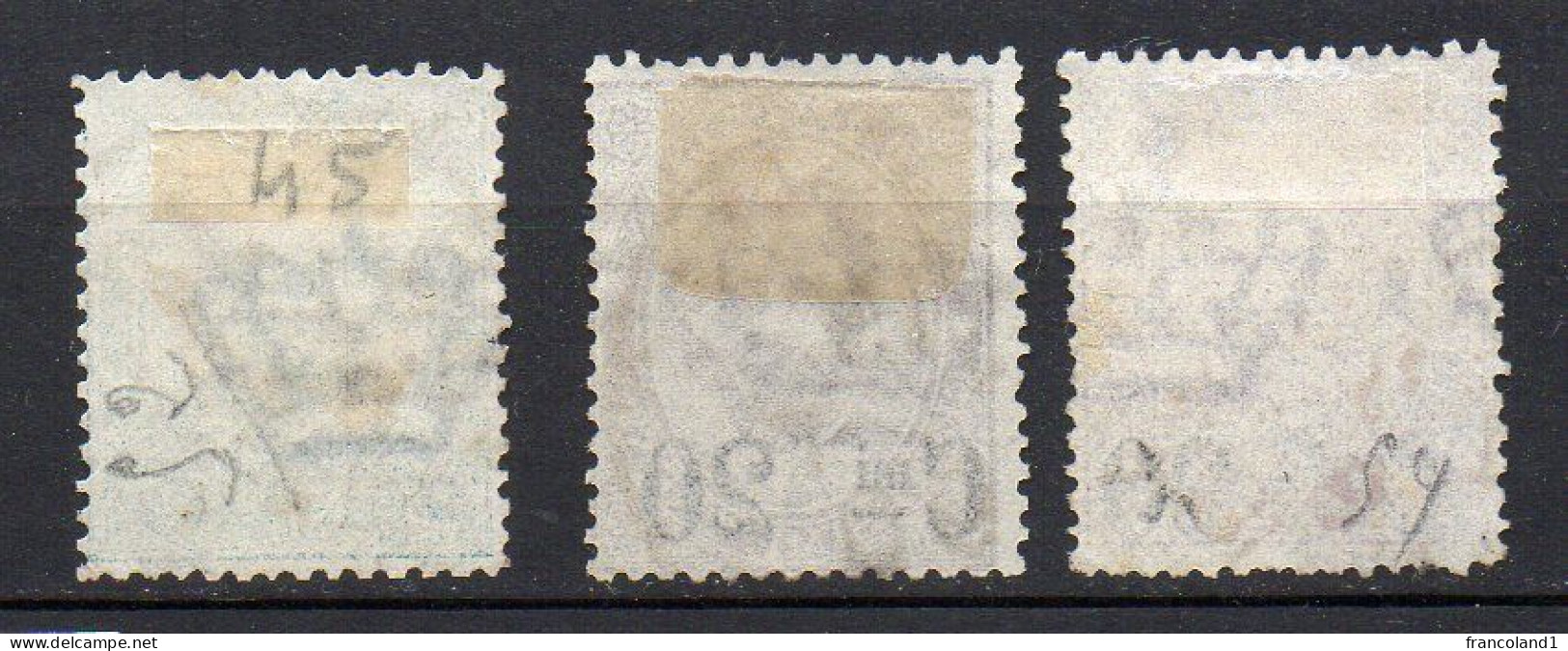 1890 Regno Sovrastampati N. 56 - 58 Serie Completa Used Sassone 220 Euro - Oblitérés