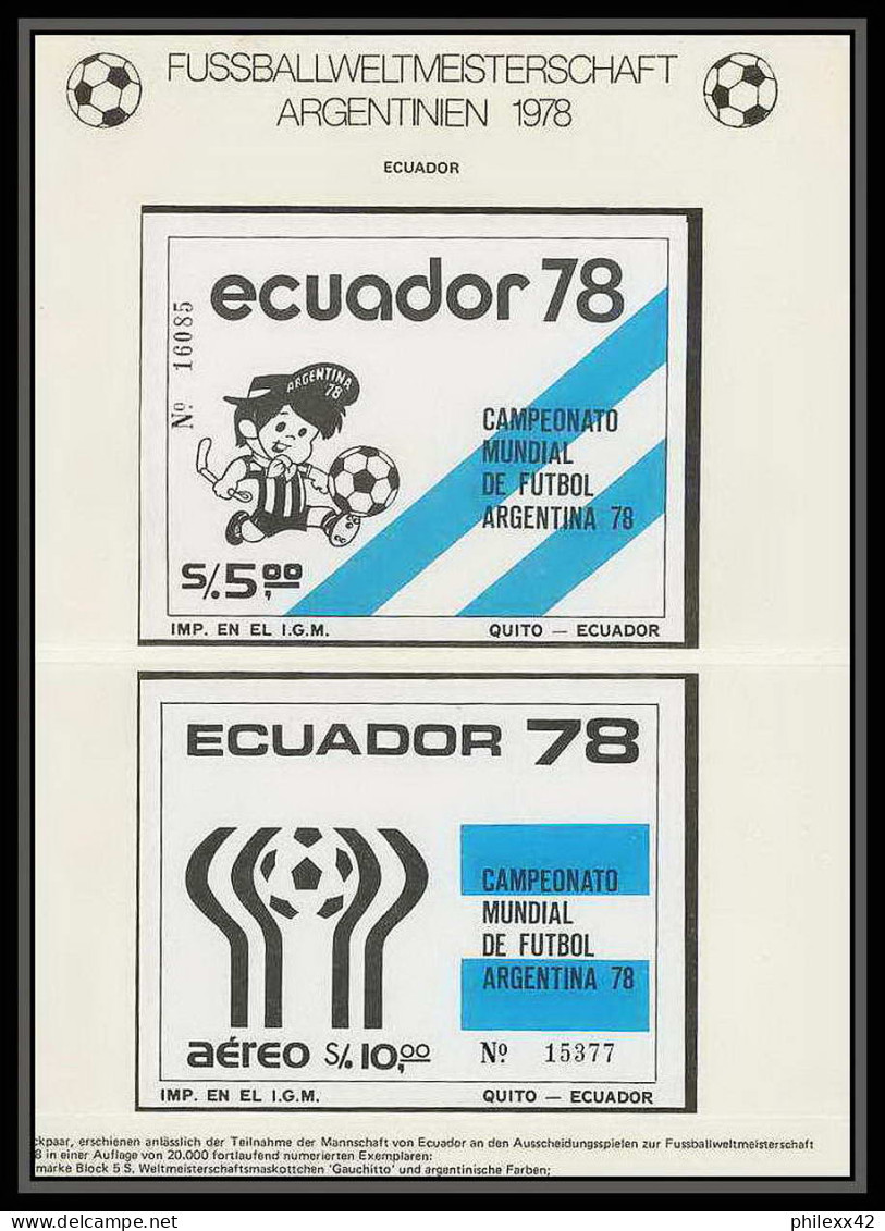 468 Football (Soccer) Argentina 78 - Neuf ** MNH - Equateur (ecuador) N° 85 / 86 - 1978 – Argentine