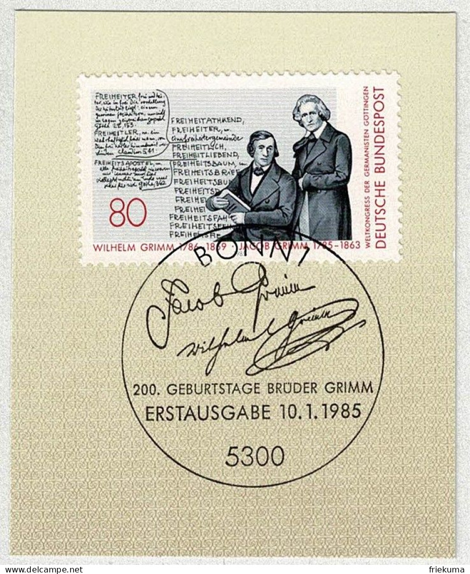 Deutsche Bundespost 1985, Ersttagstempel Brüder Grimm - Fairy Tales, Popular Stories & Legends