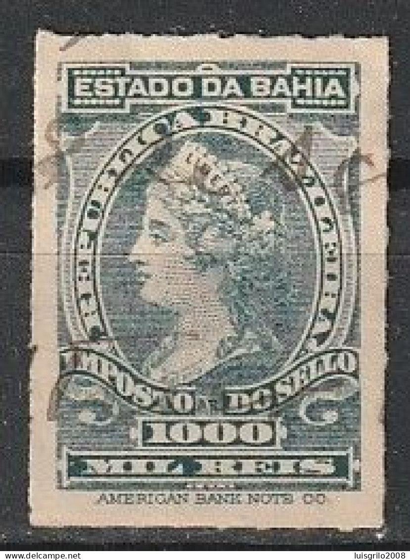 Revenue/ Fiscal, Brasil - Estado Da Bahia.  Imposto Do Sello. 1000 Reis - Impuestos