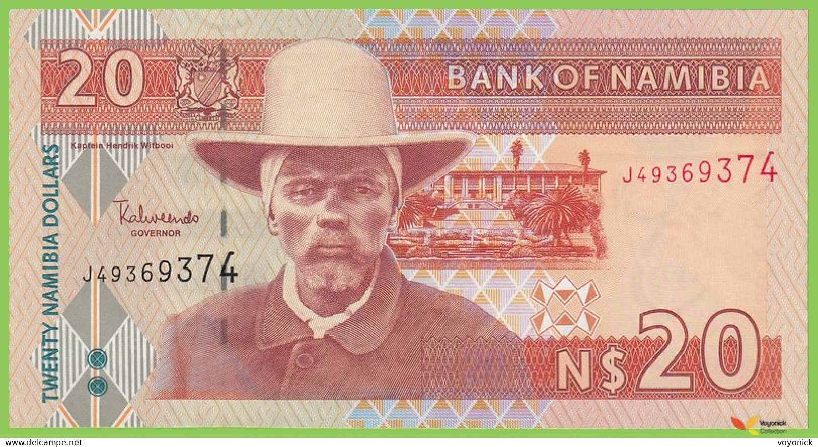 Voyo NAMIBIA 20 Dollars ND/2002(2006) P6a B205c J UNC - Namibie