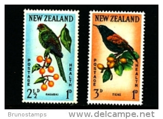 NEW ZEALAND - 1962  BIRDS  SET  MINT NH - Nuovi