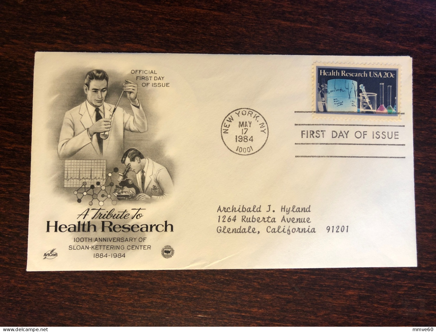 USA FDC COVER 1984 YEAR HEALTH RESEARCH HEALTH MEDICINE STAMPS - 1981-1990