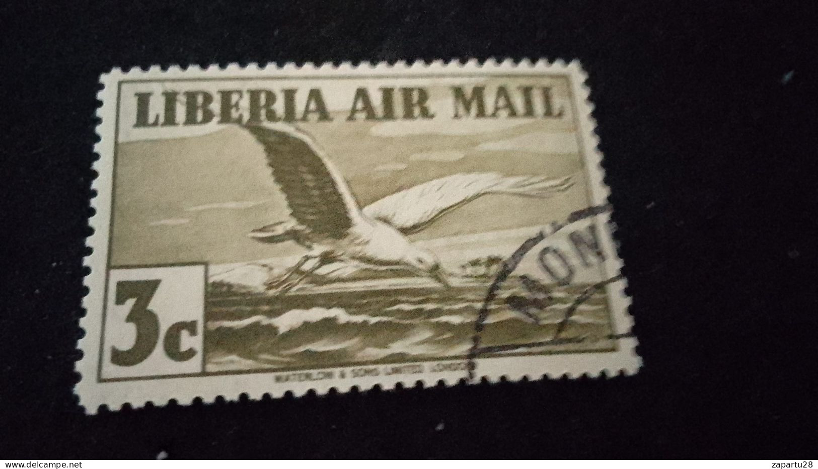 LİBERYA--1953-  3C.      DAMGALI   UÇAK - Liberia