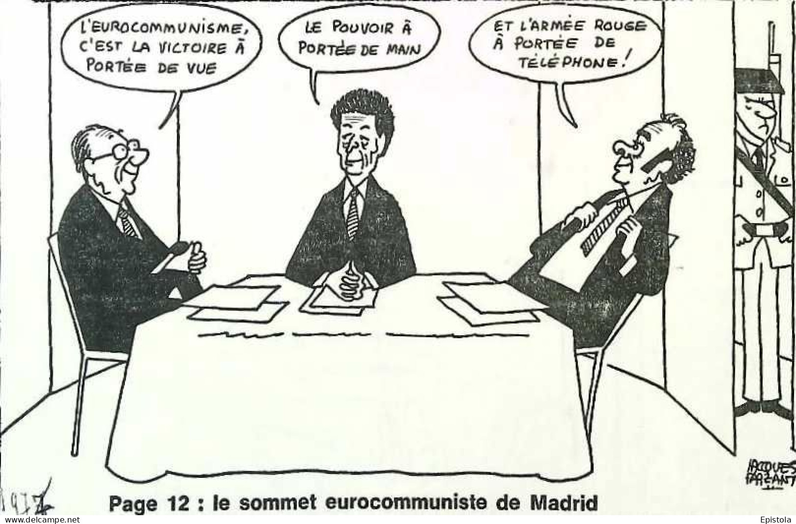 ► Coupure De Presse  Quotidien Le Figaro Jacques Faisant 1977  Sommet Eurocommuniste De Madrid - 1950 à Nos Jours