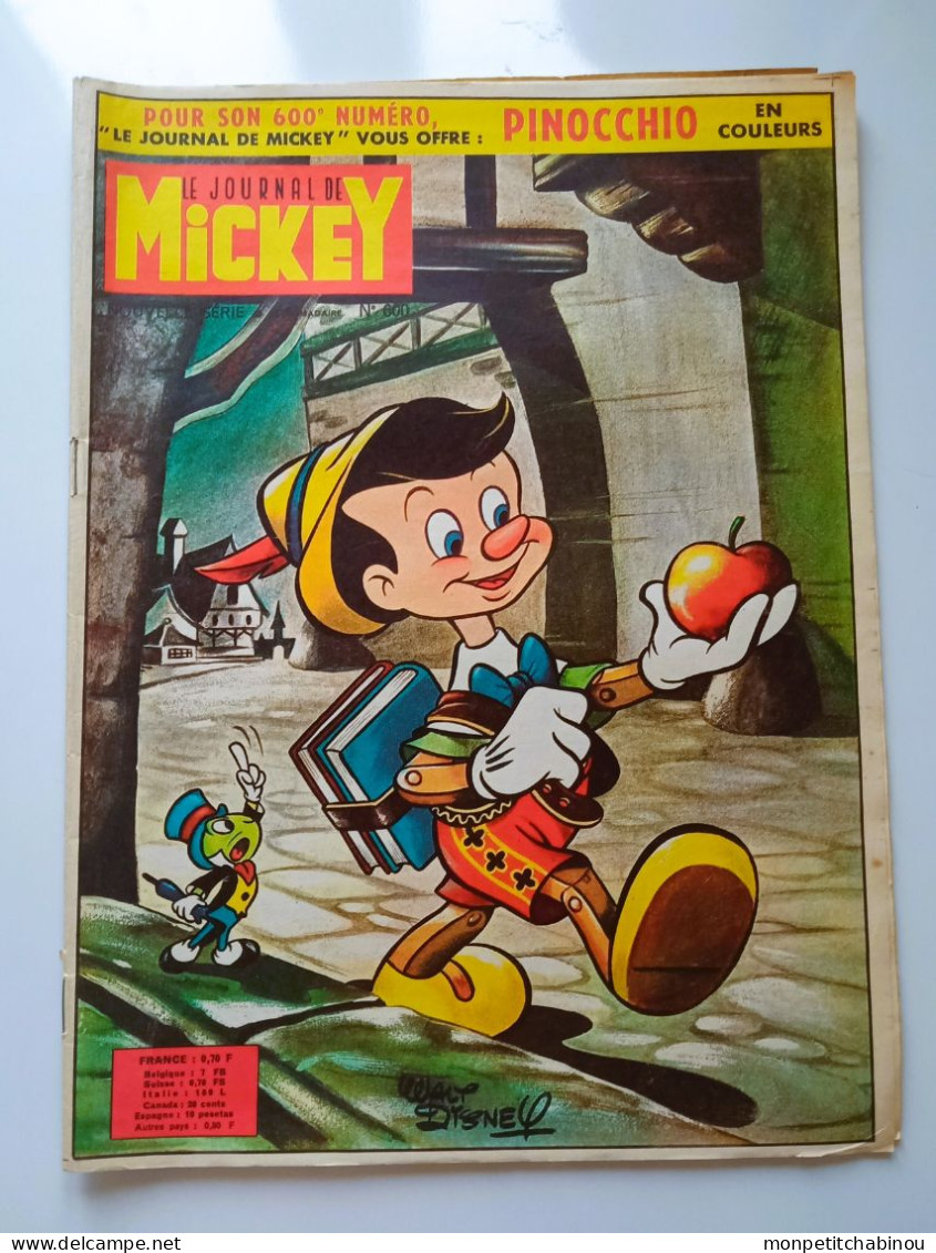 JOURNAL DE MICKEY N°600 (24 Novembre 1963) - Disney