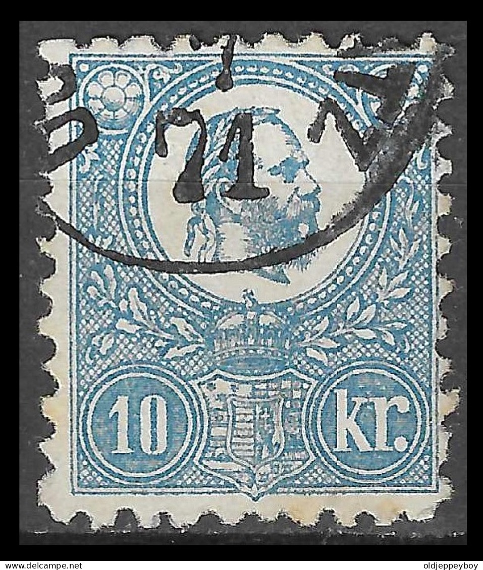 HONGRIE - HUNGARY - UNGARN / 1871 10 Kr. Lithographed, . Michel 4 Used NICE CANCEL WELL CENTERED VERY FINE - Gebraucht