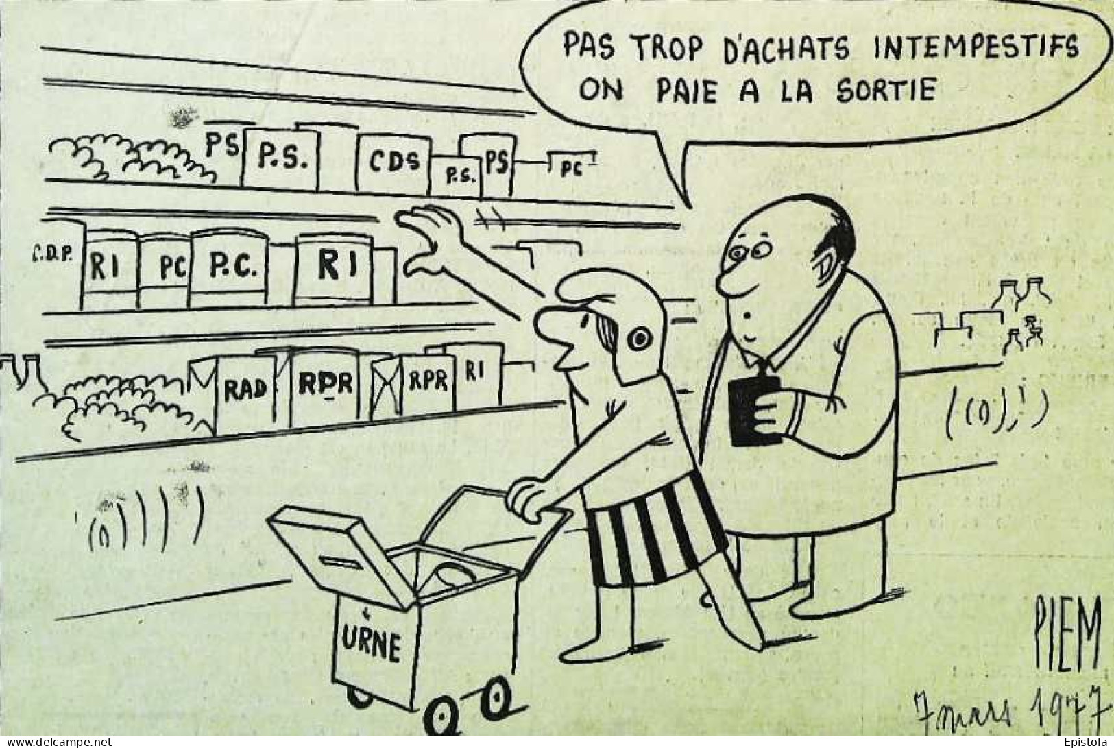 ► Coupure De Presse  Quotidien Le Figaro Jacques Faisant 1977  Piem Urne Election  RPR CDS PS Achats Intempestifs - 1950 à Nos Jours