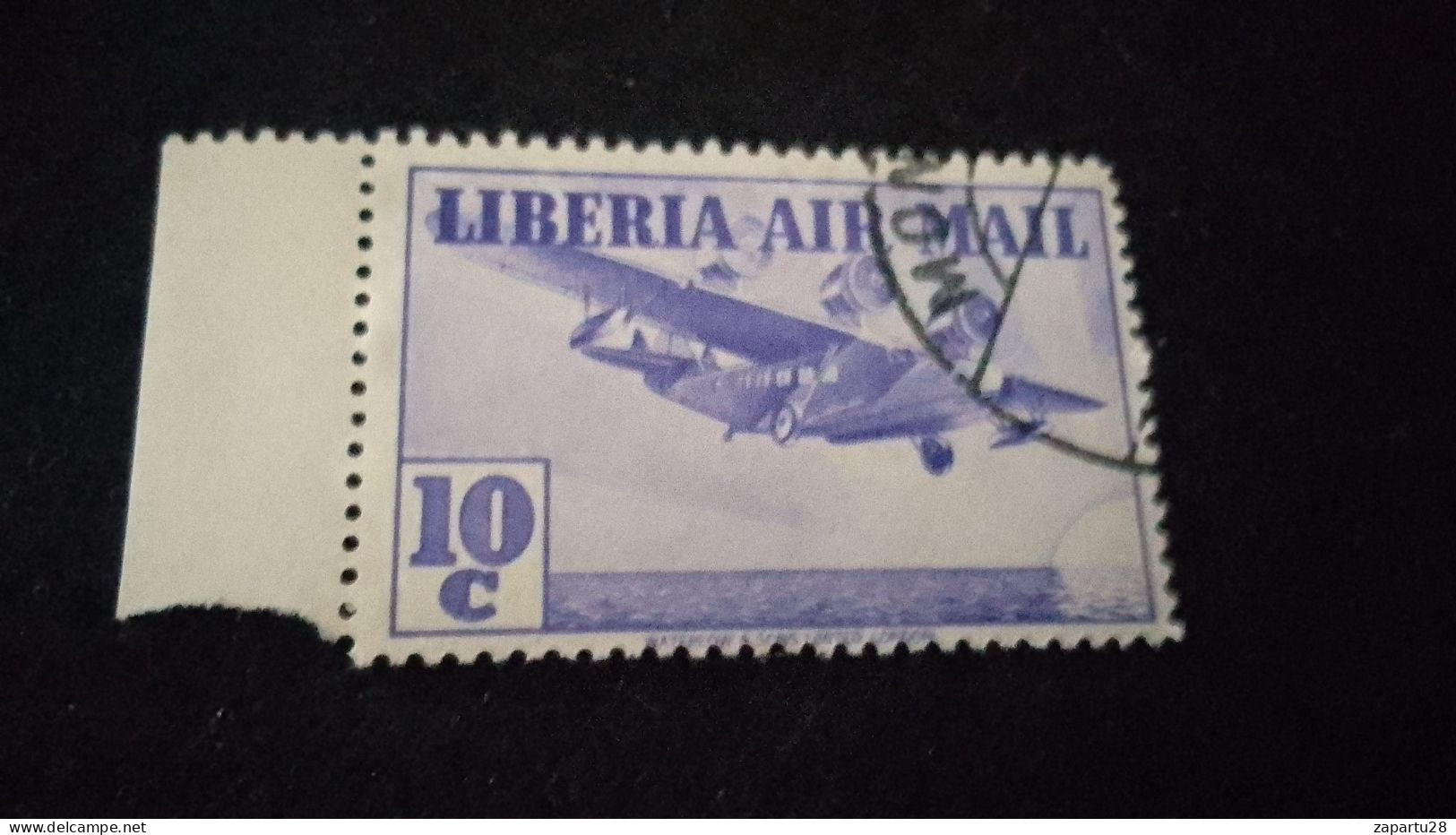 LİBERYA--1953-  10C.      DAMGALI   UÇAK - Liberia