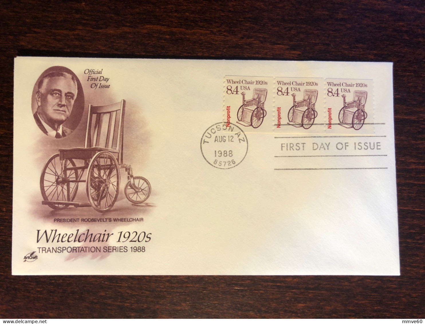 USA FDC COVER 1988 YEAR WHEELCHAIR DISABLED PEOPLE HEALTH MEDICINE STAMPS - 1981-1990
