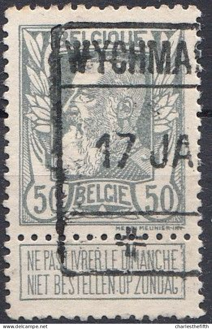 GROSSE BARBE Nr. 78 - OBL. CHEMIN DE FER WYCHMAEL - Rare ! - 1905 Grosse Barbe