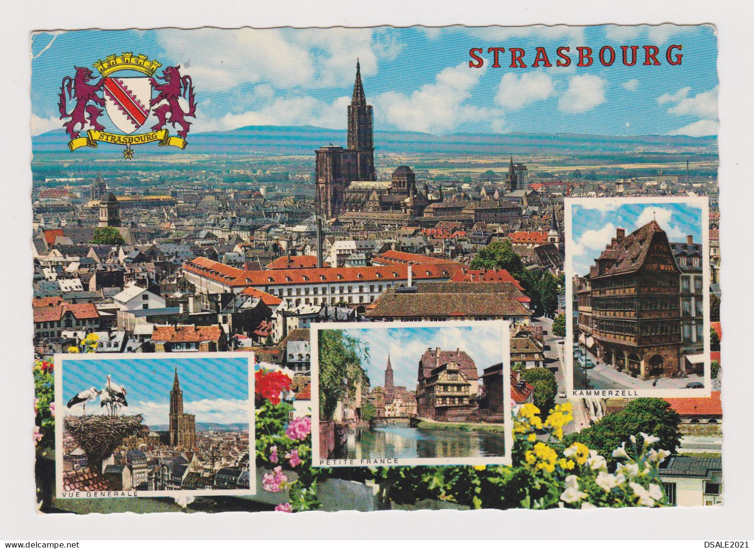 France Strasbourg General View Photo Postcard RPPc AK 1970s With Topic Stamp Sent To Bulgaria (68008) - Lettres & Documents