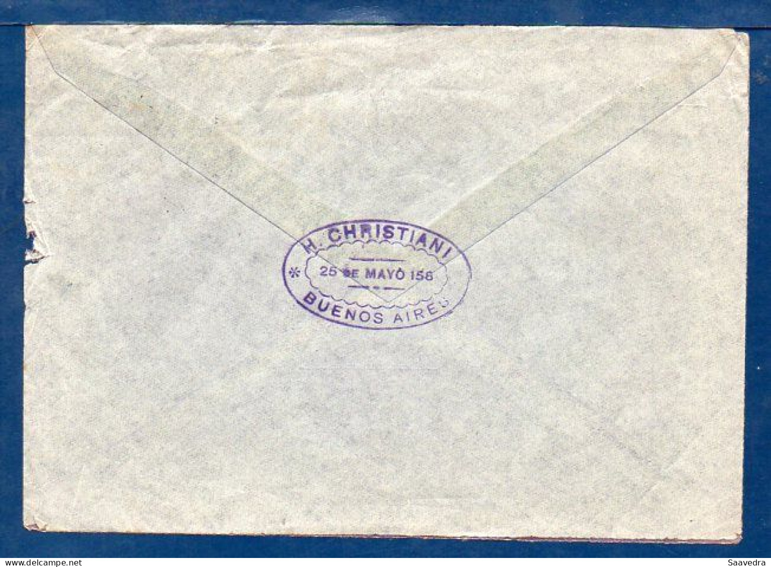 Argentina To Netherlands, 1933, Via Air Mail  (002) - Briefe U. Dokumente