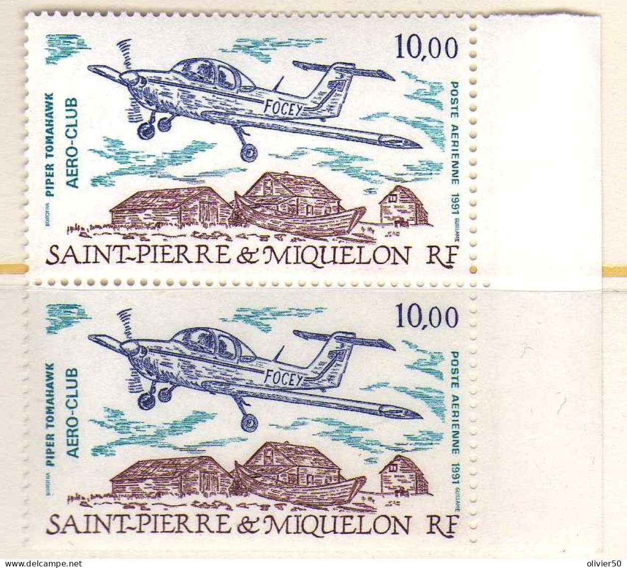 SPM - 1991 - 10 F. Aero Club De Saint Pierre - Neufs** - MNH - Nuevos