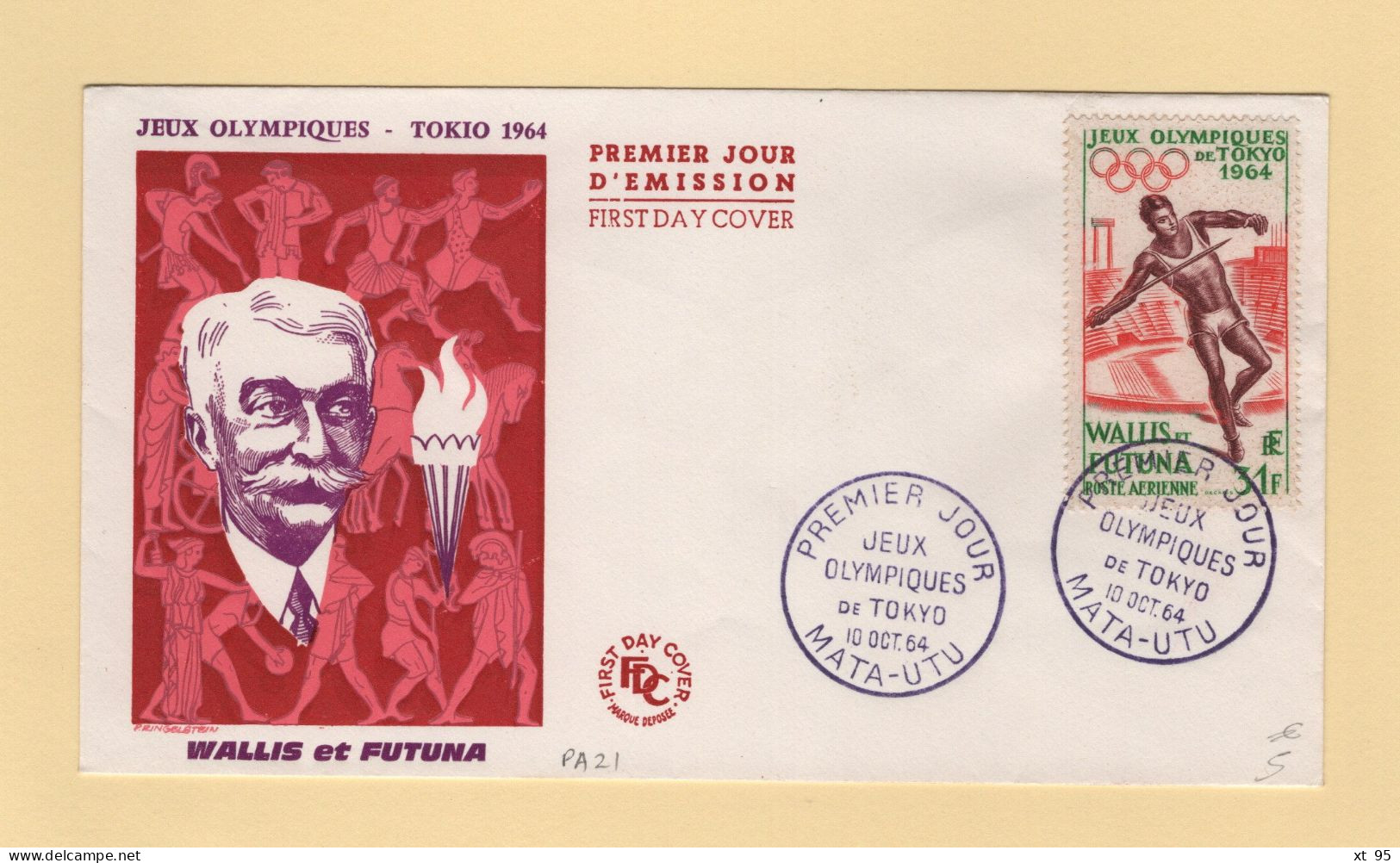 Wallis Et Futuna - FDC - PA N°21 - Jeux Olympiques Tokyo 1964 - FDC