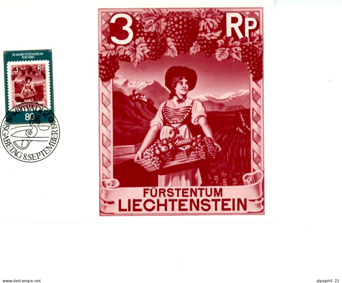 Liechtenstein 1980 Maximum-Karten, Nr. 17 - Gebruikt