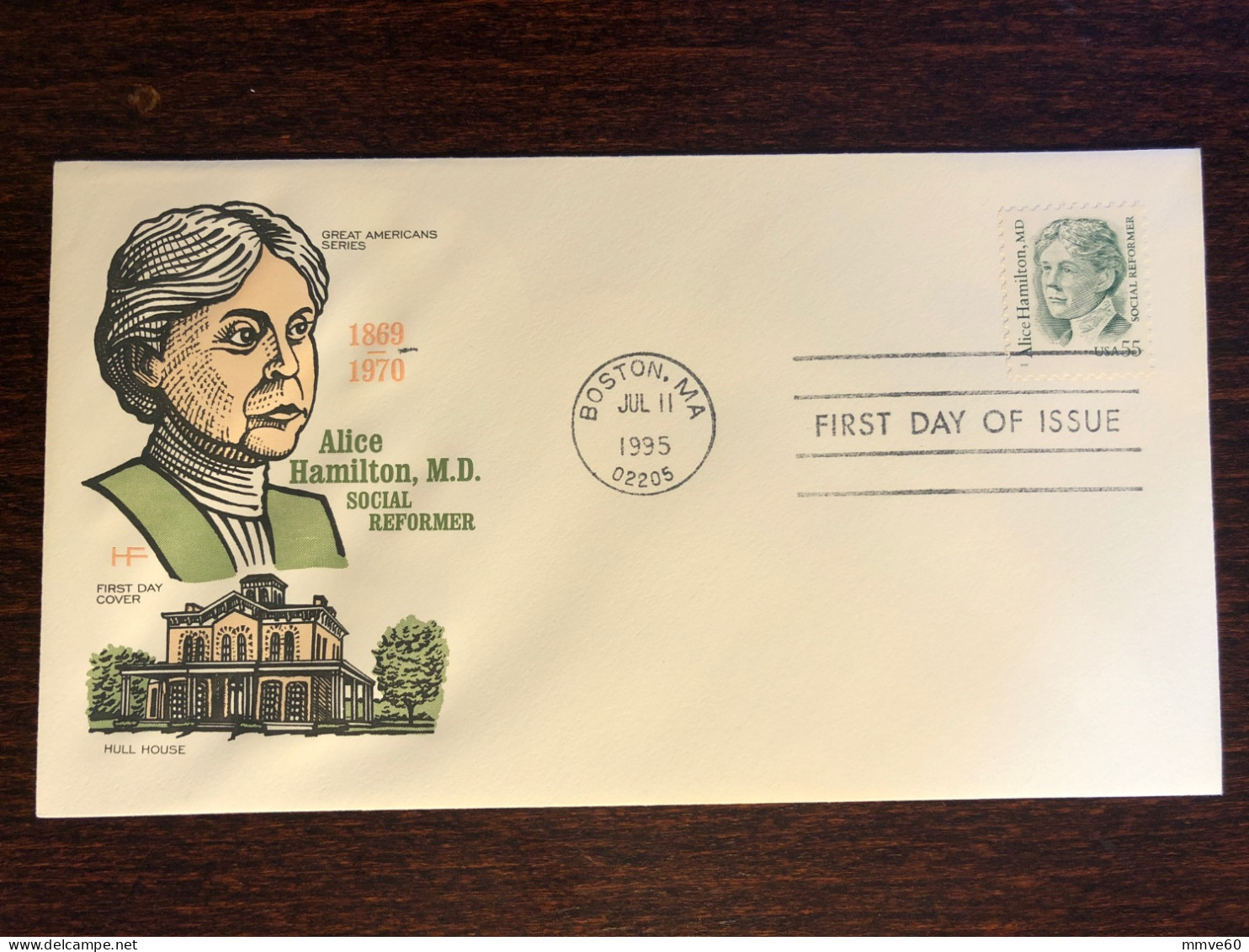 USA FDC COVER 1995 YEAR DOCTOR HAMILTON HEALTH MEDICINE STAMPS - 1991-2000