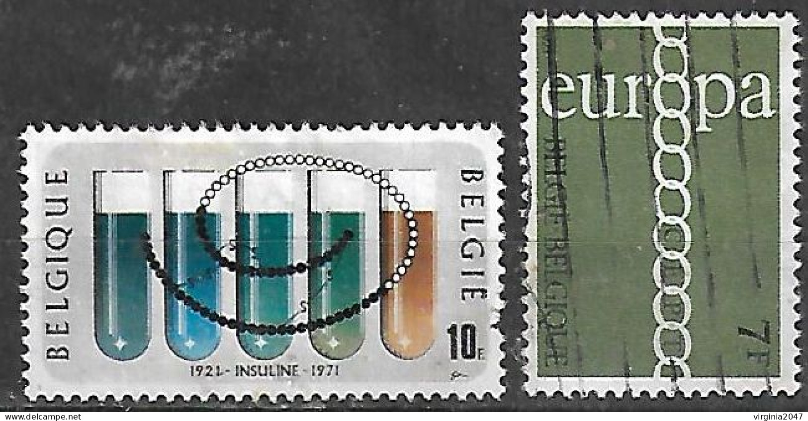 1971 Belgica Insulina- Europa 2v. - Gebruikt