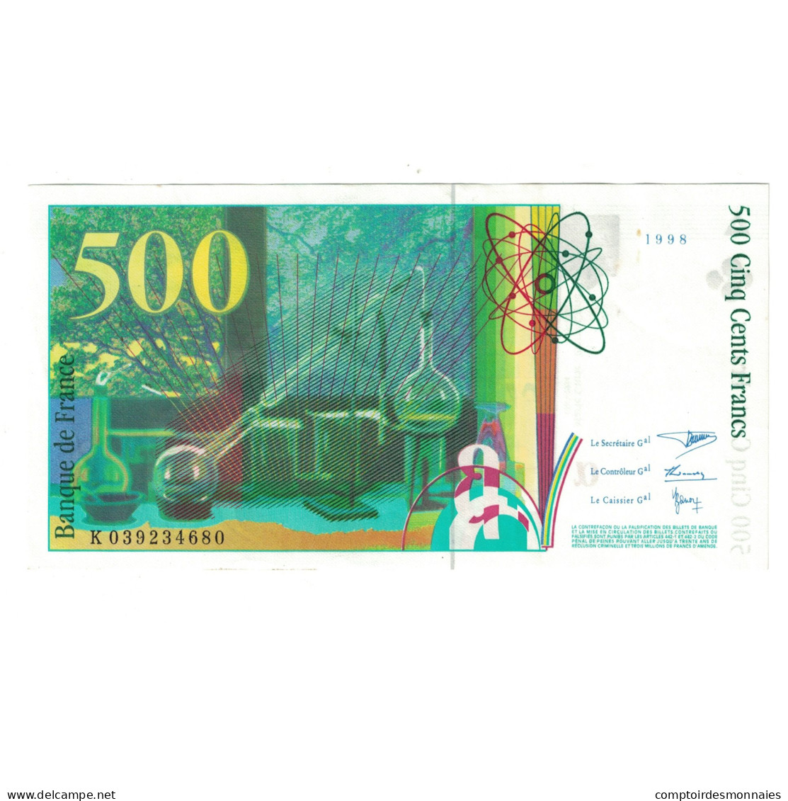 France, 500 Francs, Pierre Et Marie Curie, 1998, K 0392344680, SPL - 500 F 1994-2000 ''Pierre Et Marie Curie''