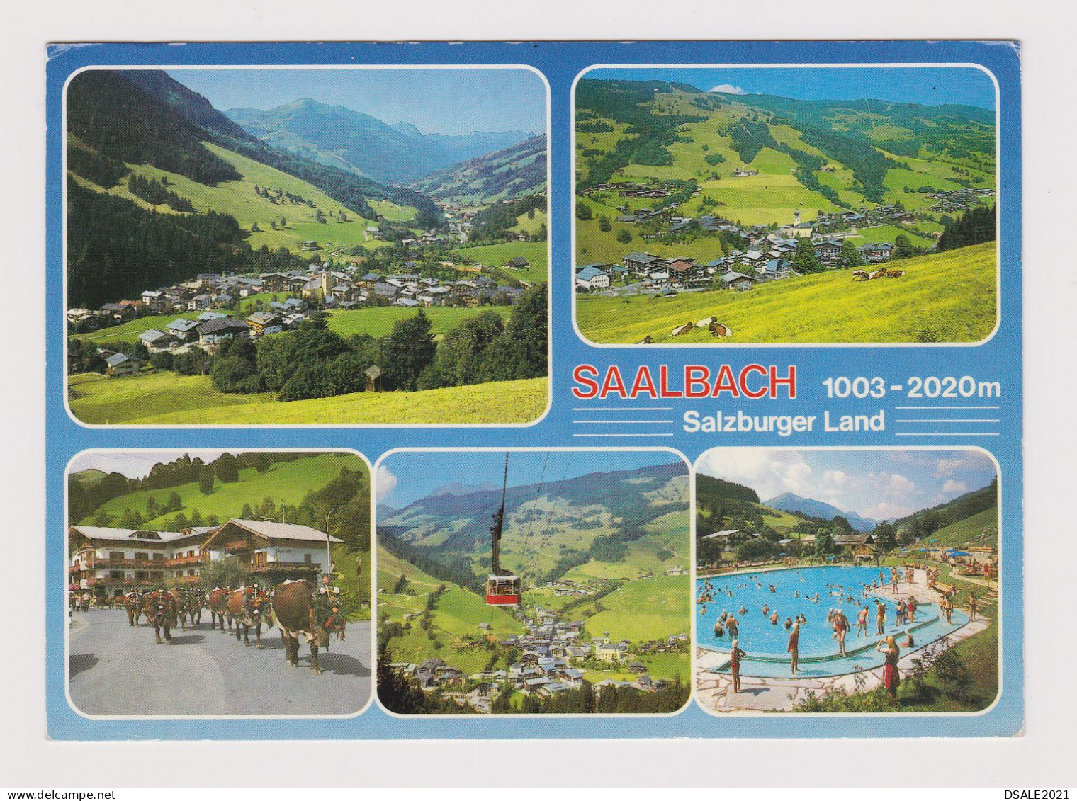 Austria Österreich RPPc 1990s W/Topic Stamp Coinage, Coining, Coin Production, Münzprägung, Saalbach 1003m. View /67970 - Coins