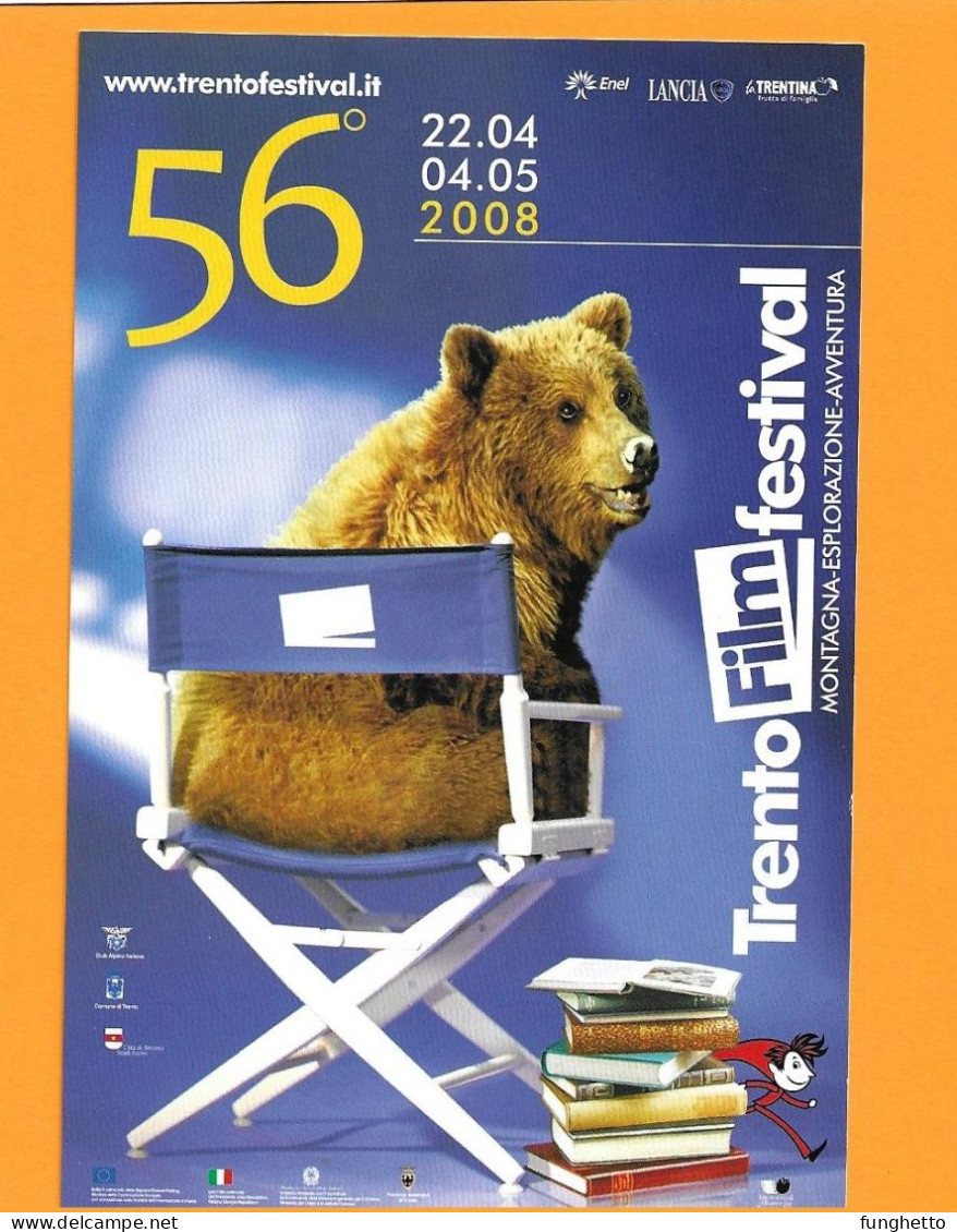 Cartolina Ufficiale TRENTO 56°FILM FESTIVAL MONTAGNA Con Annullo Speciale Trento 26/4/2008 - Bergsteigen