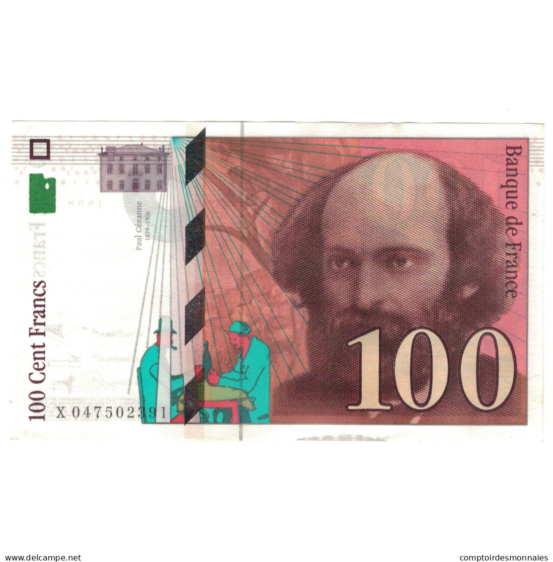 France, 100 Francs, Cézanne, 1998, X047502391, SPL, Fayette:74.2, KM:158a - 100 F 1997-1998 ''Cézanne''