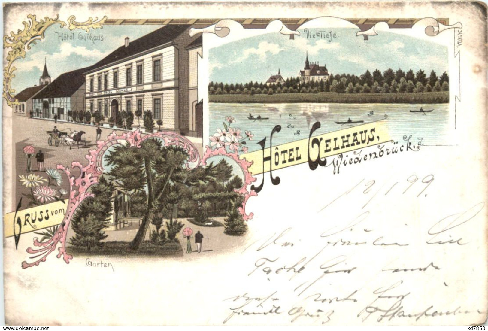 Wiedenbrück - Gruss Vom Hotel Gelnhaus - Litho - Gütersloh