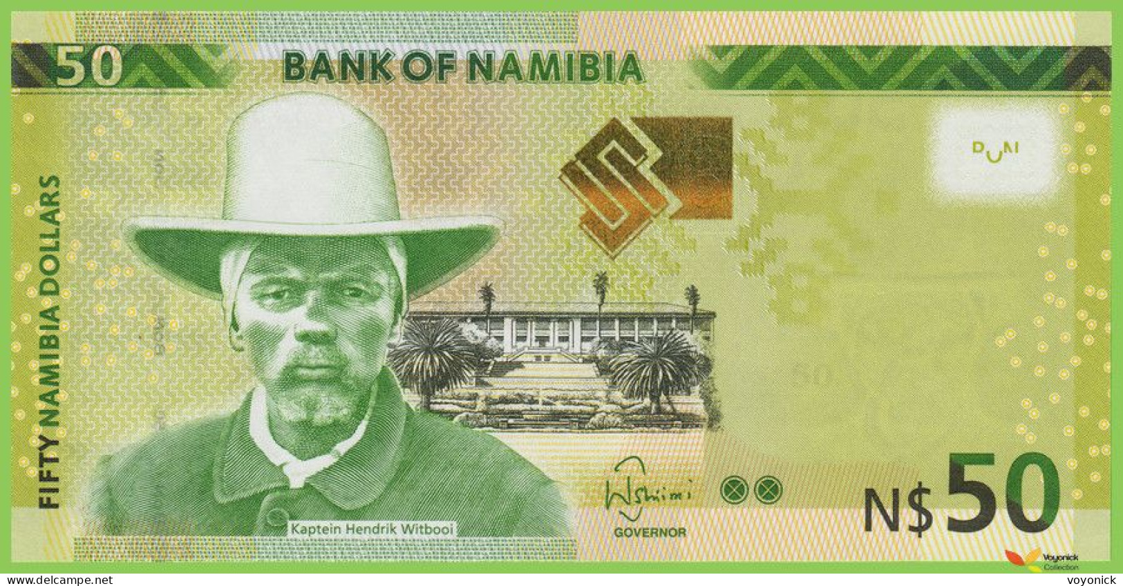 Voyo NAMIBIA 50 Dollars 2019 P13c B211c G UNC - Namibia
