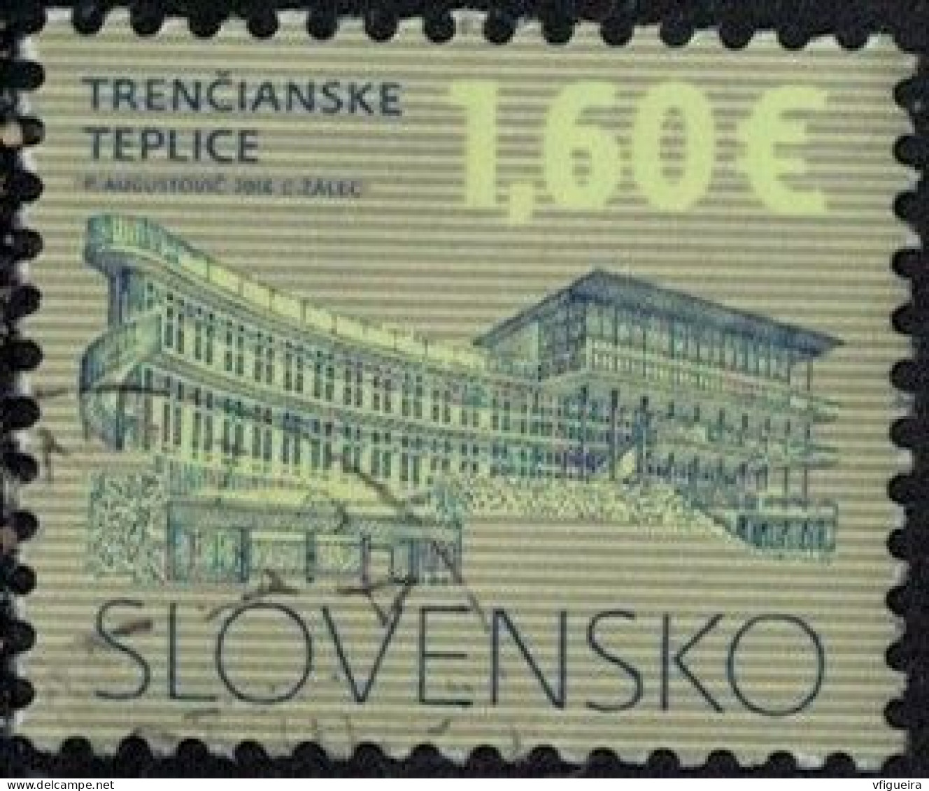 Slovaquie 2016 Oblitéré Used Bâtiments Ville De Trencianske Teplice Y&T SK 683 SU - Used Stamps