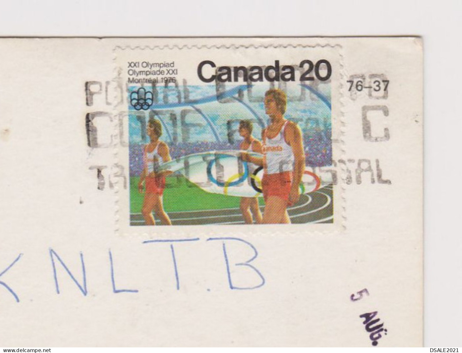 CANADA Montreal 1976 Olympics General View RPPc, With Topic Stamp 20c. Sport Sent Abtoad (67676) - Cartas & Documentos