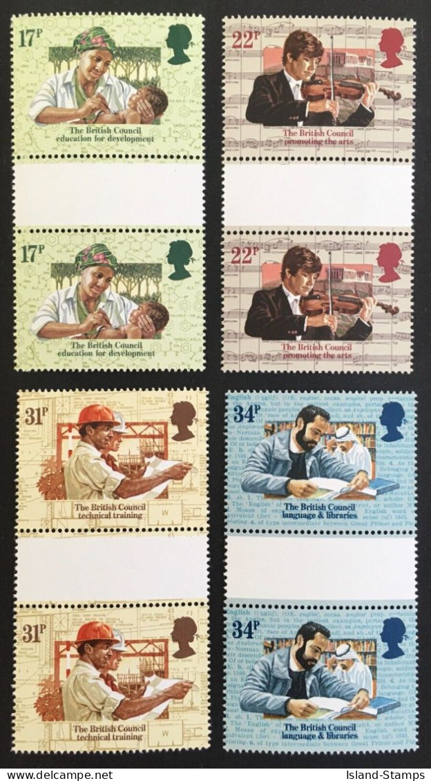 QEII Gutter Pairs Commemorative Stamps 1984 MNH SG1263-1266 MNH Hrd2a - Unused Stamps