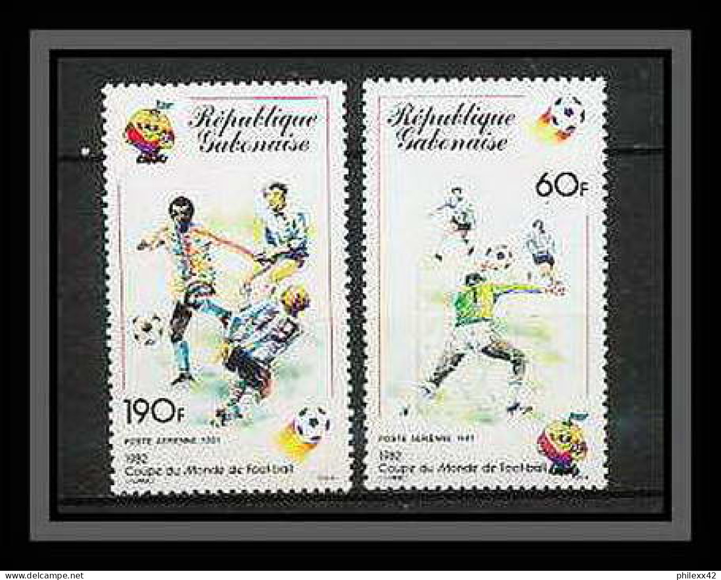 803 Football (Soccer) Espana 82 - Neuf ** MNH - Gabon (gabonaise) N° PA 242/43 - 1982 – Espagne