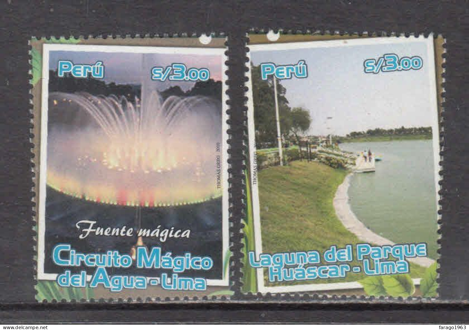 2010 Peru Lima Tourist Sites Tourism  Complete Set Of 2 MNH - Pérou