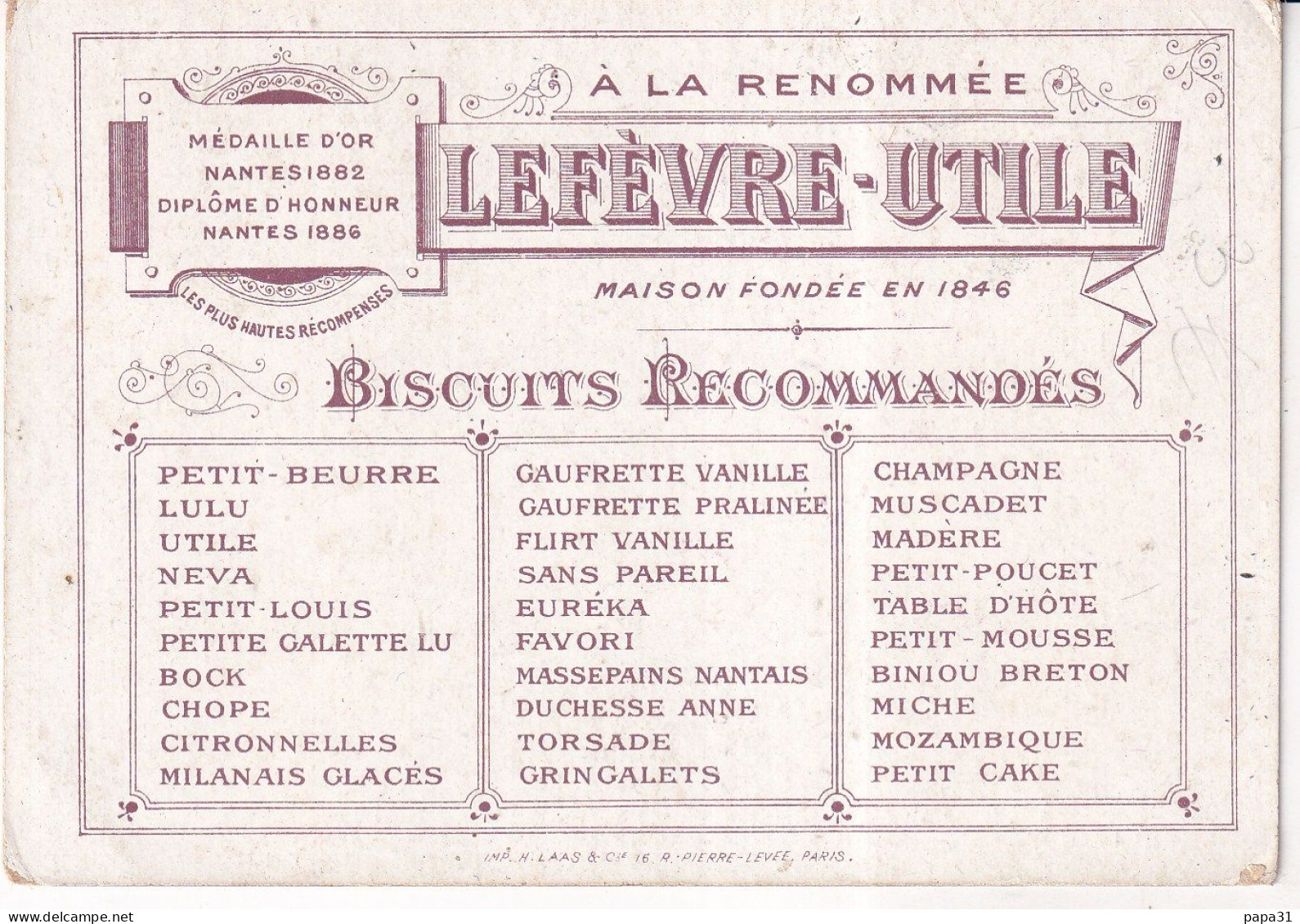 BISCUITS LEFEVRE-UTILE   - Angleterre - Other & Unclassified
