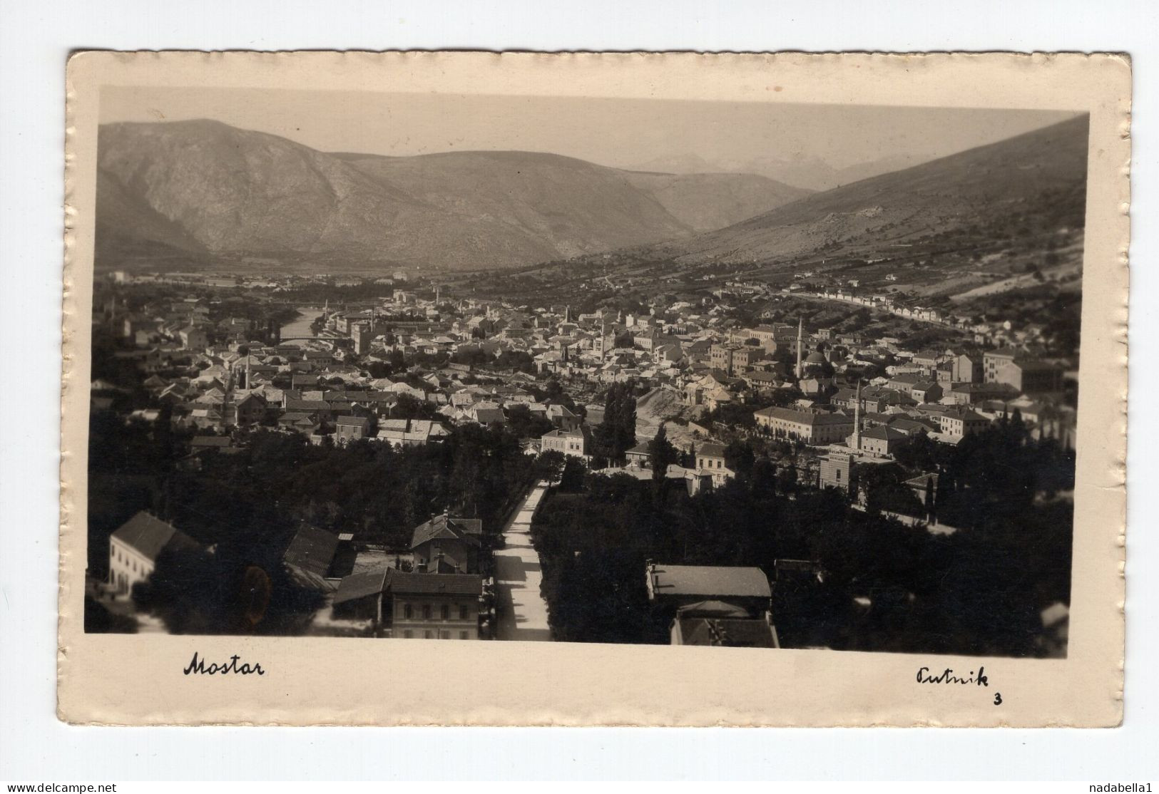 1937. KINGDOM OF YUGOSLAVIA,BOSNIA,MOSTAR,POSTCARD,USED TO BELGRADE - Jugoslawien