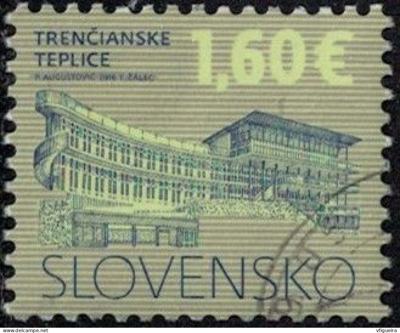 Slovaquie 2016 Oblitéré Used Bâtiments Ville De Trencianske Teplice Y&T SK 683 SU - Used Stamps